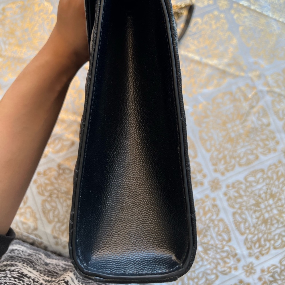 ENVELOPE LARGE BAG IN MIX MATELASSÉ GRAIN DE POUDRE EMBOSSED LEATHER - Picture 4 of 12